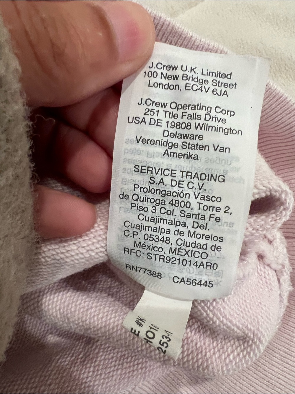 J.Crew Hollywood sweatshirt | faded shell pink bright red lettering | Preowned - Picture 12 of 15